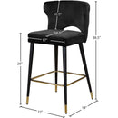  Color_Black -- Meridian Kelly Counter Height Stool IMAGE 5