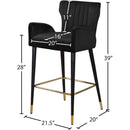  Color_Black -- Meridian Luxe Counter Height Stool IMAGE 5
