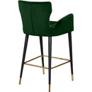  Color_Green -- Luxe Green Velvet Upholstered Counter Stool IMAGE 3
