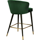  Color_Green -- Cassie Green Velvet Upholstered Counter Stool IMAGE 3