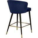  Color_Navy -- Cassie Navy Velvet Upholstered Counter Stool IMAGE 3