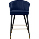  Color_Navy -- Cassie Navy Velvet Upholstered Counter Stool IMAGE 4