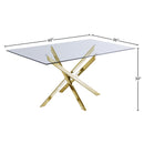 Meridian Xander Gold Dining Table IMAGE 6