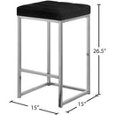  Color_Black/ Chrome -- Meridian Nicola Counter Height Stool IMAGE 5
