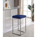  Color_Navy -- Nicola Navy Velvet Upholstered Counter Stool IMAGE 2