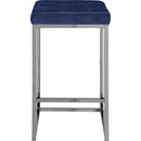  Color_Navy -- Nicola Navy Velvet Upholstered Counter Stool IMAGE 3