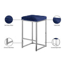  Color_Navy -- Nicola Navy Velvet Upholstered Counter Stool IMAGE 6