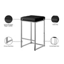  Color_Black/ Chrome -- Meridian Nicola Counter Height Stool IMAGE 6