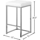  Color_White/ Chrome -- Nicola White Vegan Leather Upholstered Counter Stool IMAGE 5