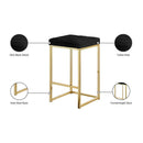 Meridian Nicola Black Velvet Stool IMAGE 6