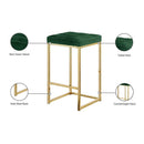  Color_Gold/ Green -- Nicola Green Velvet Upholstered Counter Stool IMAGE 6
