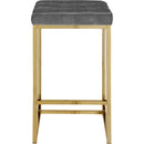  Color_Gold/ Grey -- Nicola Grey Velvet Upholstered Counter Stool IMAGE 3