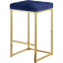  Color_Navy -- Nicola Navy Velvet Upholstered Counter Stool IMAGE 1