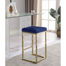  Color_Navy -- Nicola Navy Velvet Upholstered Counter Stool IMAGE 2