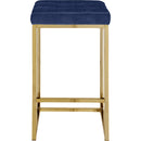  Color_Navy -- Nicola Navy Velvet Upholstered Counter Stool IMAGE 3