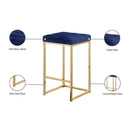  Color_Navy -- Nicola Navy Velvet Upholstered Counter Stool IMAGE 6