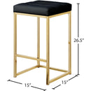 Meridian Nicola Black Vegan Leather Stool IMAGE 5