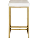  Color_Gold/ White -- Nicola White Vegan Leather Upholstered Counter Stool IMAGE 3