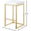  Color_Gold/ White -- Nicola White Vegan Leather Upholstered Counter Stool IMAGE 5