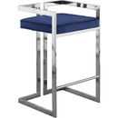  Color_Navy -- Ezra Navy Velvet Upholstered Counter Stool IMAGE 1