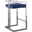  Color_Navy -- Ezra Navy Velvet Upholstered Counter Stool IMAGE 3
