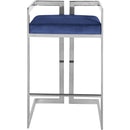  Color_Navy -- Ezra Navy Velvet Upholstered Counter Stool IMAGE 4
