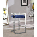  Color_Navy -- Ezra Navy Velvet Upholstered Counter Stool IMAGE 5