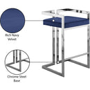 Color_Navy -- Ezra Navy Velvet Upholstered Counter Stool IMAGE 7