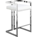  Color_White/ Chrome -- Meridian Ezra Counter Height Stool IMAGE 1