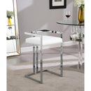  Color_White/ Chrome -- Meridian Ezra Counter Height Stool IMAGE 2