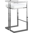  Color_White/ Chrome -- Meridian Ezra Counter Height Stool IMAGE 3