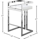  Color_White/ Chrome -- Meridian Ezra Counter Height Stool IMAGE 6