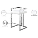  Color_White/ Chrome -- Meridian Ezra Counter Height Stool IMAGE 7