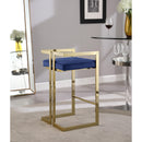  Color_Navy -- Ezra Navy Velvet Upholstered Counter Stool IMAGE 5