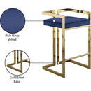  Color_Navy -- Ezra Navy Velvet Upholstered Counter Stool IMAGE 7