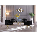 Meridian Mercury 48" Gold Glass Top, Acrylic And Metal Base Dining Table IMAGE 2