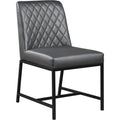  Color_Grey/ Black -- Bryce Grey Vegan Leather Upholstered Dining Chair IMAGE 1
