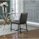 Color_Grey/ Black -- Bryce Grey Vegan Leather Upholstered Dining Chair IMAGE 3