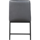  Color_Grey/ Black -- Bryce Grey Vegan Leather Upholstered Dining Chair IMAGE 4