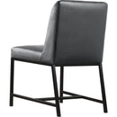  Color_Grey/ Black -- Bryce Grey Vegan Leather Upholstered Dining Chair IMAGE 5