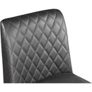  Color_Grey/ Black -- Bryce Grey Vegan Leather Upholstered Dining Chair IMAGE 7