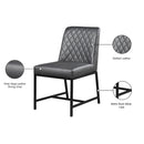  Color_Grey/ Black -- Bryce Grey Vegan Leather Upholstered Dining Chair IMAGE 9