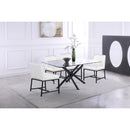  Color_White/ Black -- Bryce White Vegan Leather Upholstered Dining Chair IMAGE 10