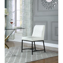  Color_White/ Black -- Bryce White Vegan Leather Upholstered Dining Chair IMAGE 2