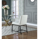  Color_White/ Black -- Bryce White Vegan Leather Upholstered Dining Chair IMAGE 3