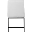  Color_White/ Black -- Bryce White Vegan Leather Upholstered Dining Chair IMAGE 4