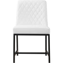  Color_White/ Black -- Bryce White Vegan Leather Upholstered Dining Chair IMAGE 6