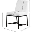  Color_White/ Black -- Bryce White Vegan Leather Upholstered Dining Chair IMAGE 8