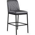  Color_Grey/ Black -- Bryce Grey Vegan Leather Upholstered Bar Stool IMAGE 1