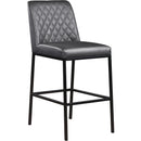  Color_Grey/ Black -- Bryce Grey Vegan Leather Upholstered Bar Stool IMAGE 1